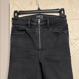 EUC Abercrombie & Fitch Black High Rise, Skinny Ankle Women's Jeans, size 26